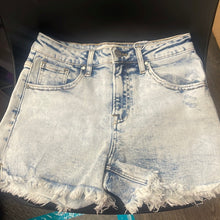 Load image into Gallery viewer, RISEN High Rise Vintage Acid Wash Denim Jean Shorts