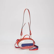 Load image into Gallery viewer, Clear Gameday Football Stitch Detail Crossbody Bag