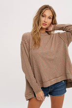 Load image into Gallery viewer, CREWNECK SLOUCHY STRIPE TOP