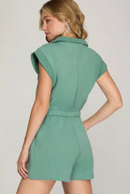 Load image into Gallery viewer, Drop Shoulder Textured Romper