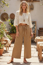 Load image into Gallery viewer, Striped Knit Wide Leg Pants