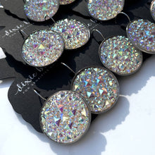 Load image into Gallery viewer, Glam Leverbacks in White Diamonds