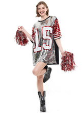 Load image into Gallery viewer, 15 Sequin Jersey Dress (Silver)