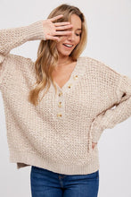 Load image into Gallery viewer, Thermal Henley Sweater