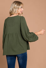 Load image into Gallery viewer, Puff Sleeve Babydoll Top
