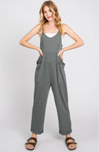Load image into Gallery viewer, Front Patch Pocket Roll-Up Jumpsuit