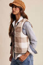 Load image into Gallery viewer, Reversible Tie-Front Fuzzy Vest