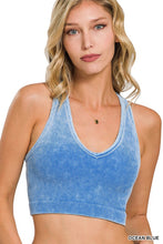 Load image into Gallery viewer, Washed Ribbed Seamless Racerback Tank top