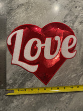 Load image into Gallery viewer, Sequin Heart Love X-Large Patch (Valentine’s Collection)
