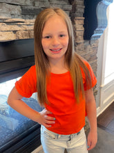 Load image into Gallery viewer, KIDS Crop Tee w/rolled Sleeve