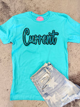Load image into Gallery viewer, Current Tee w/Sequin patch