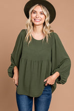 Load image into Gallery viewer, Puff Sleeve Babydoll Top
