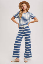 Load image into Gallery viewer, STRIPED KNIT SWEATER TOP AND BOTTOM SETS