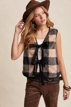 Load image into Gallery viewer, Reversible Tie-Front Fuzzy Vest
