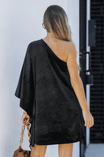 Load image into Gallery viewer, Velvet One Shoulder Dress
