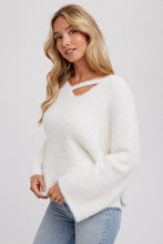 Load image into Gallery viewer, STRAPPY FRONT FUZZY PULLOVER