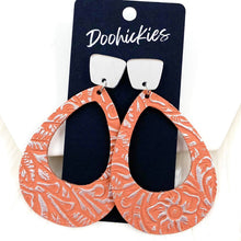 Load image into Gallery viewer, 3" Metallic Embossed Hoops -Western Earrings