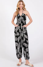 Load image into Gallery viewer, Jogger Jumpsuit w Deep V-Neck Detail