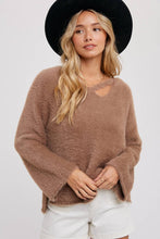 Load image into Gallery viewer, STRAPPY FRONT FUZZY PULLOVER