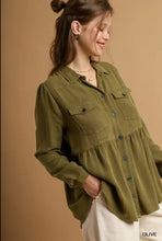 Load image into Gallery viewer, Snow Washed Button Up Top