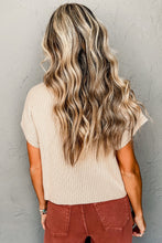 Load image into Gallery viewer, Ribbed Short Sleeve Knit Sweater