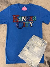 Load image into Gallery viewer, Kansas City Royals Chiefs Sporting Current Combo Tee w/Sequin Patch
