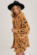 Load image into Gallery viewer, Fuzzy Leopard Cardigan