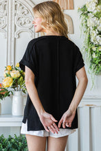 Load image into Gallery viewer, Ribbed Drop Shoulder Top