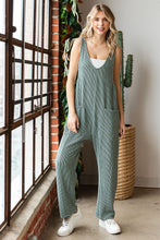 Load image into Gallery viewer, Ribbed Jumpsuit with Large Front Pockets