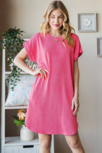 Load image into Gallery viewer, RIBBED MINI DRESS WITH SIDE POCKET