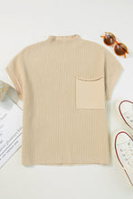Load image into Gallery viewer, Ribbed Short Sleeve Knit Sweater