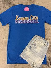 Load image into Gallery viewer, Kansas City Baseball Royals V-Neck Tee w/Sequin Patch