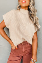 Load image into Gallery viewer, Ribbed Short Sleeve Knit Sweater