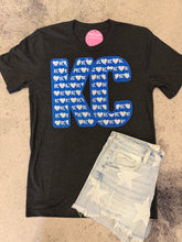 Load image into Gallery viewer, KC and Heart Royals Tee w/Sequin Patch