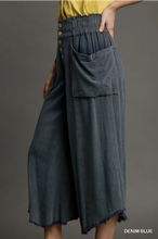 Load image into Gallery viewer, Wide Leg Cargo Pants (Denim Gray)
