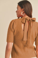 Load image into Gallery viewer, Short Sleeve Sweater with Mock Neck