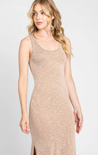 Load image into Gallery viewer, Ribbed Midi Dress with Side Slits