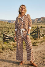 Load image into Gallery viewer, Soft Touch Lightweight Stripe Top ONLY (Wide Leg Pants Sold Separately)