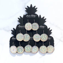 Load image into Gallery viewer, Glam Leverbacks in White Diamonds