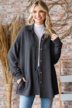 Load image into Gallery viewer, Ribbed Shacket w/Pockets