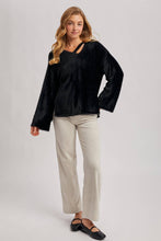 Load image into Gallery viewer, STRAPPY FRONT FUZZY PULLOVER