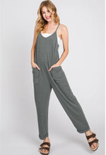 Load image into Gallery viewer, Front Patch Pocket Roll-Up Jumpsuit