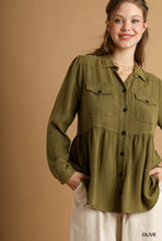 Load image into Gallery viewer, Snow Washed Button Up Top