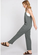 Load image into Gallery viewer, Front Patch Pocket Roll-Up Jumpsuit