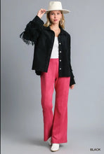 Load image into Gallery viewer, Corduroy Fringe Sweater Sleeve Jacket