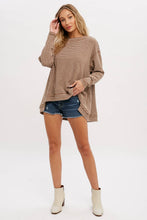 Load image into Gallery viewer, CREWNECK SLOUCHY STRIPE TOP