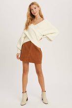 Load image into Gallery viewer, CROSSOVER RIBBED PULLOVER