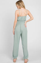Load image into Gallery viewer, Smocked Waist Jumper with Patch Pockets
