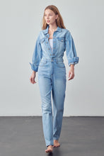 Load image into Gallery viewer, Long Sleeve Denim Jumpsuit