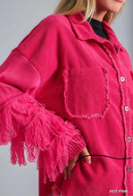 Load image into Gallery viewer, Corduroy Fringe Sweater Sleeve Jacket